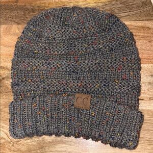 C.C Grey Multicolor Knit Beanie